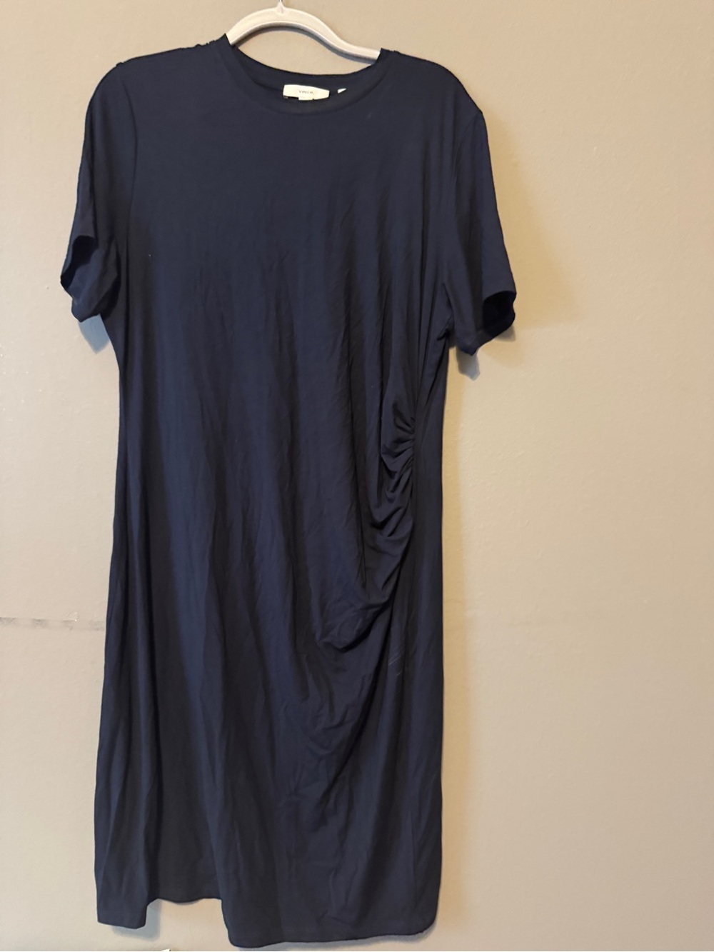 Vince Navy Short Sleeve Tee Dress